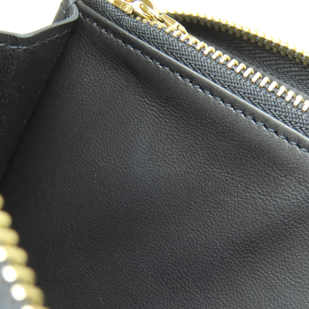 LOUIS VUITTON Long Wallet Purse M81510 Lamb leather black Zippy wallet Women Used Authentic