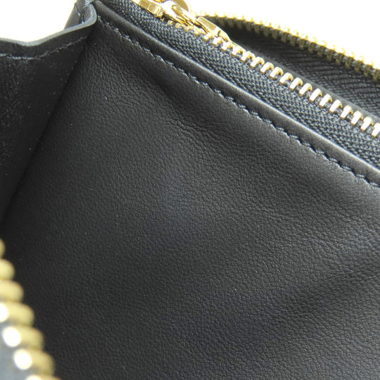 LOUIS VUITTON Long Wallet Purse M81510 Lamb leather black Zippy wallet Women Used Authentic