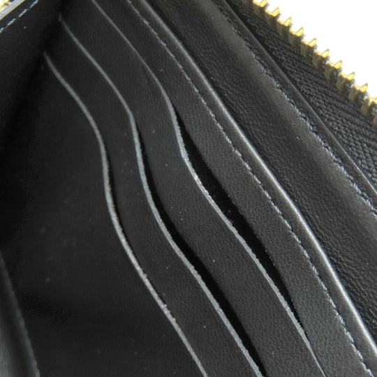LOUIS VUITTON Long Wallet Purse M81510 Lamb leather black Zippy wallet Women Used Authentic