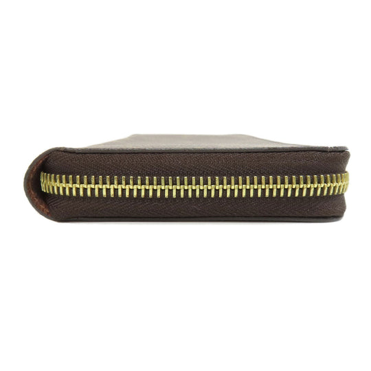 LOUIS VUITTON Long Wallet Purse M42616 Monogram canvas Brown Zippy wallet Women Used Authentic