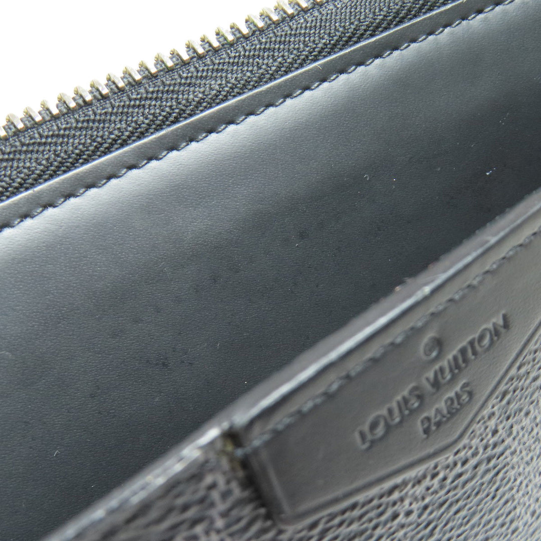 LOUIS VUITTON Long Wallet Purse N60379 Damier canvas gray Zippy Dragonne