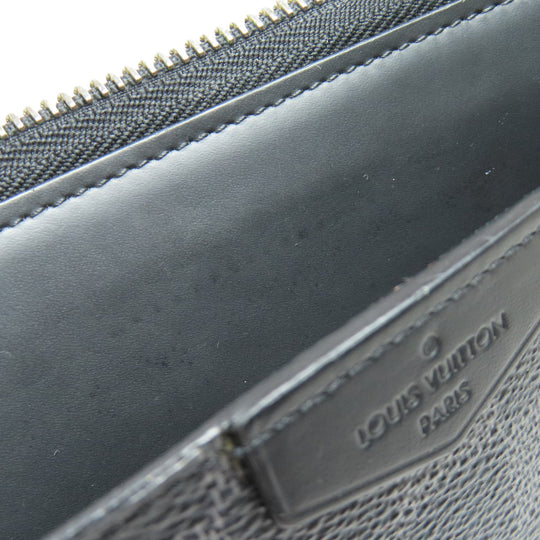 LOUIS VUITTON Long Wallet Purse N60379 Damier canvas gray Zippy Dragonne