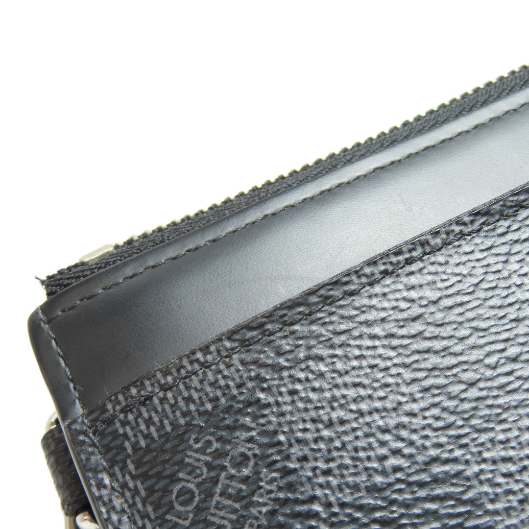 LOUIS VUITTON Long Wallet Purse N60379 Damier canvas gray Zippy Dragonne