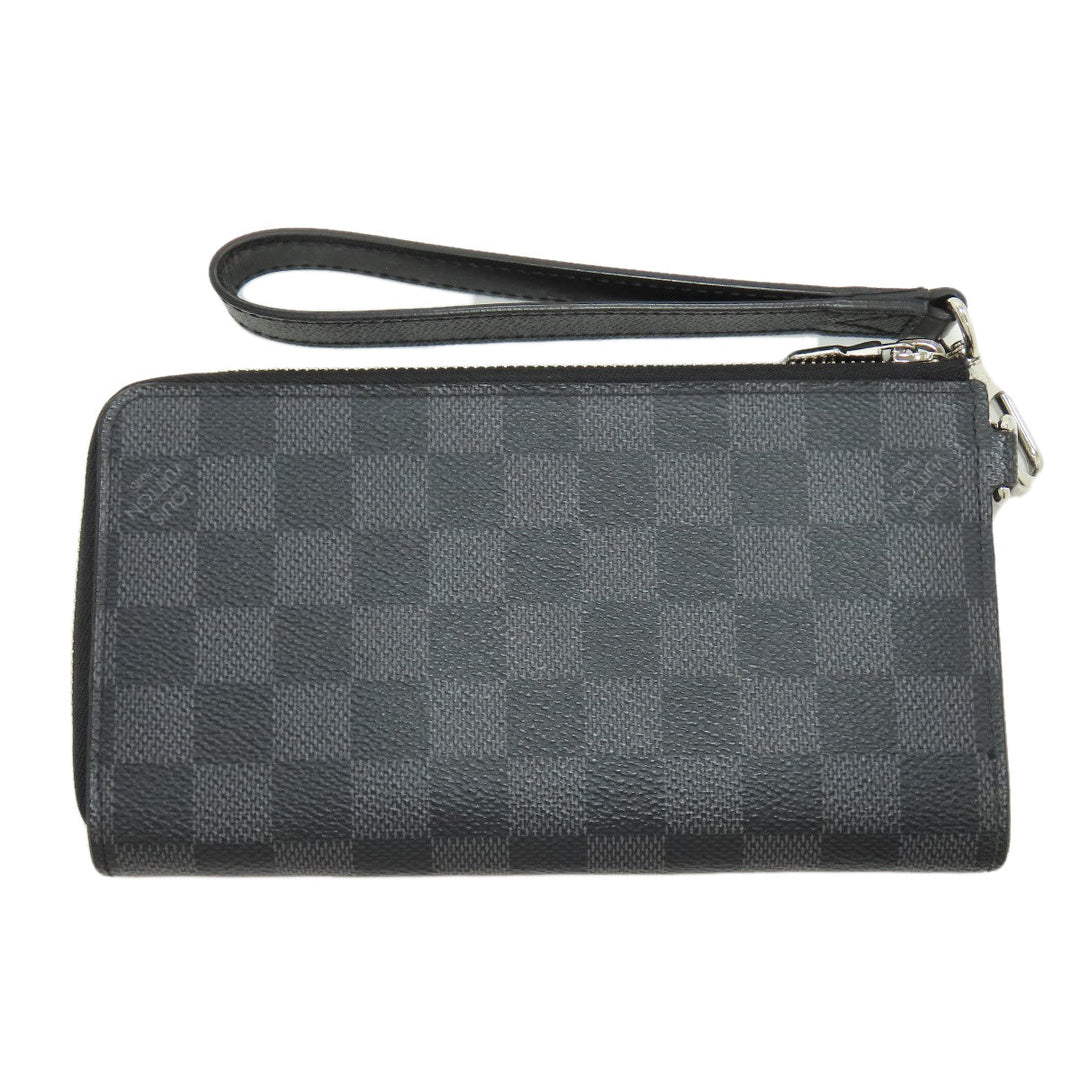 LOUIS VUITTON Long Wallet Purse N60379 Damier canvas gray Zippy Dragonne