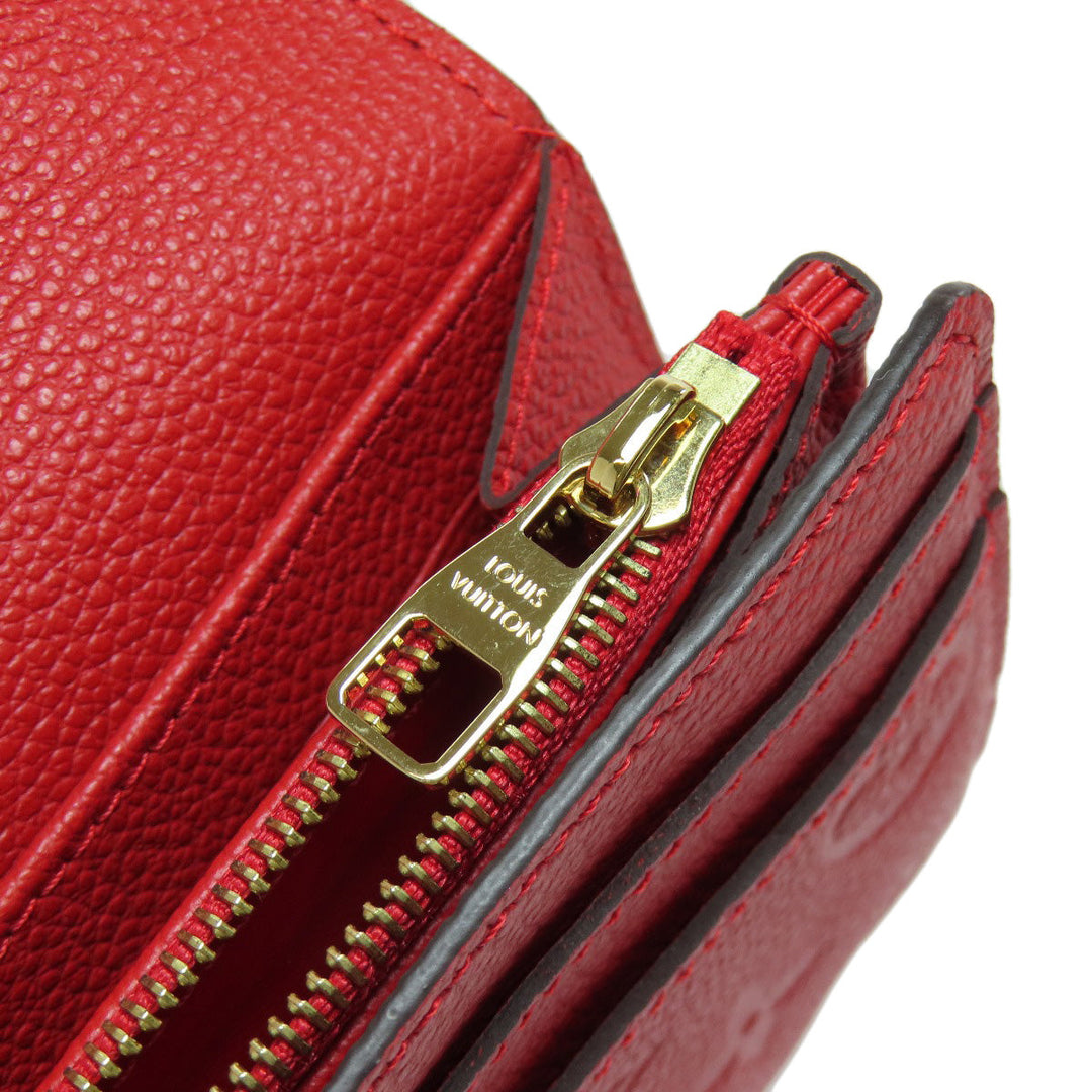 LOUIS VUITTON Long Wallet Purse M61181 Ann Platt Red Portefeuille Sara