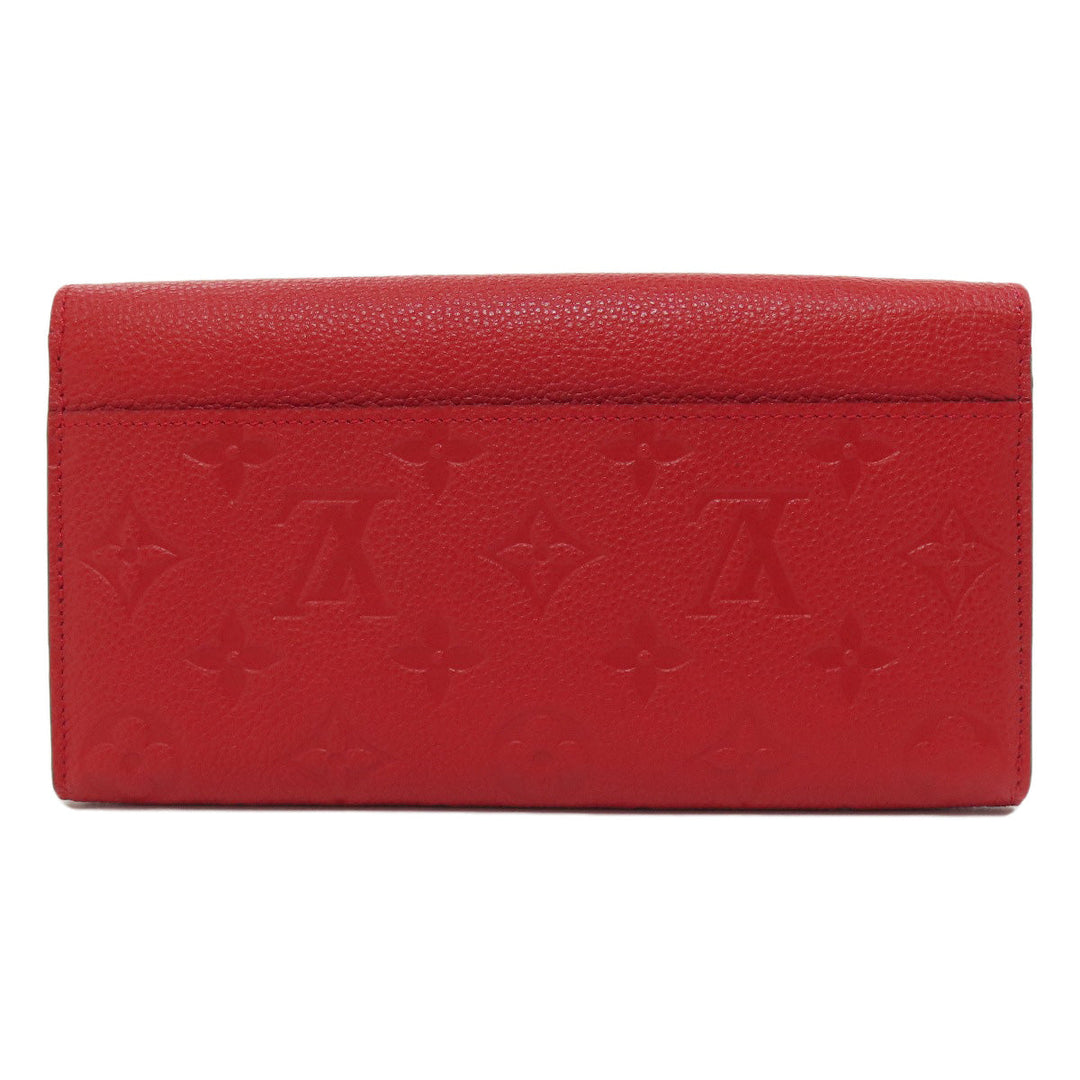 LOUIS VUITTON Long Wallet Purse M61181 Ann Platt Red Portefeuille Sara