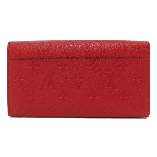 LOUIS VUITTON Long Wallet Purse M61181 Ann Platt Red Portefeuille Sara