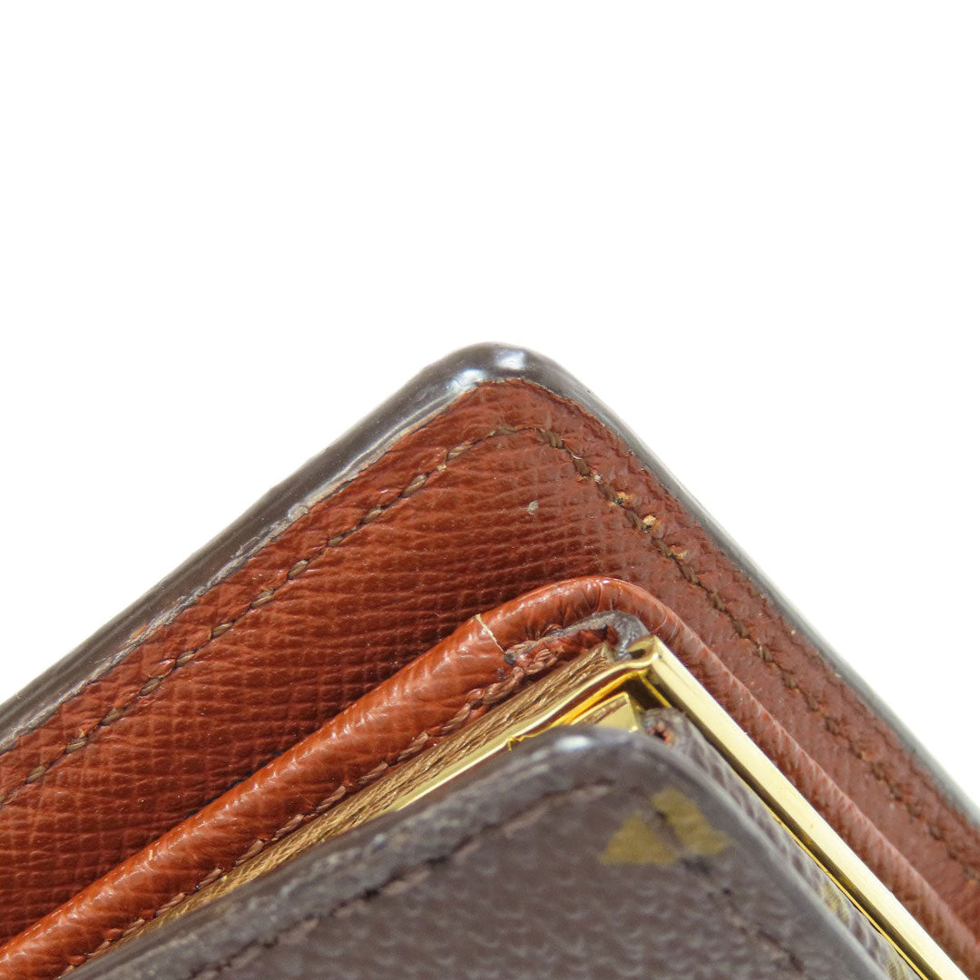 LOUIS VUITTON Bifold Wallet M61663 Monogram canvas Brown Portefeuille Vienova Women Used Authentic
