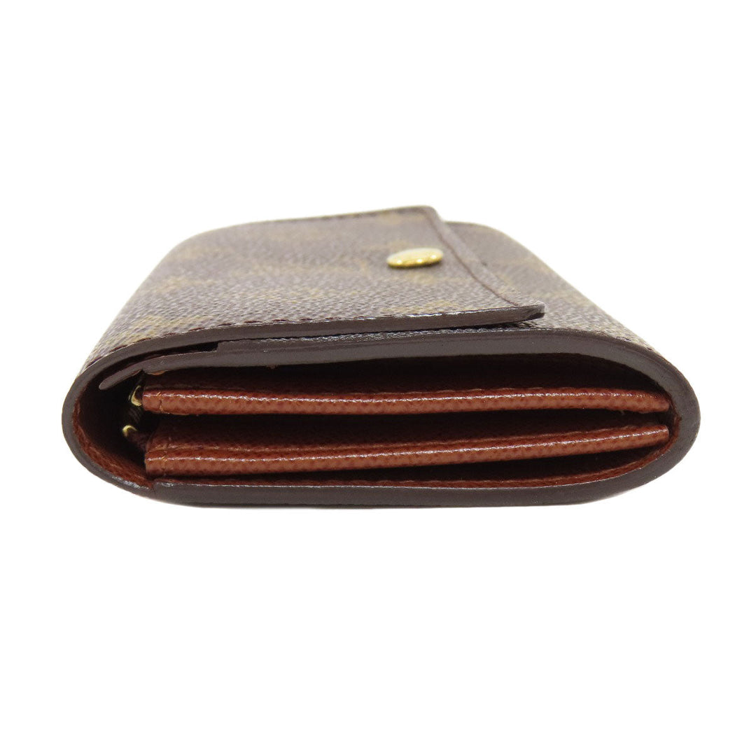LOUIS VUITTON Bifold Wallet M61735 Monogram canvas Brown Portonet Zip Women Used Authentic