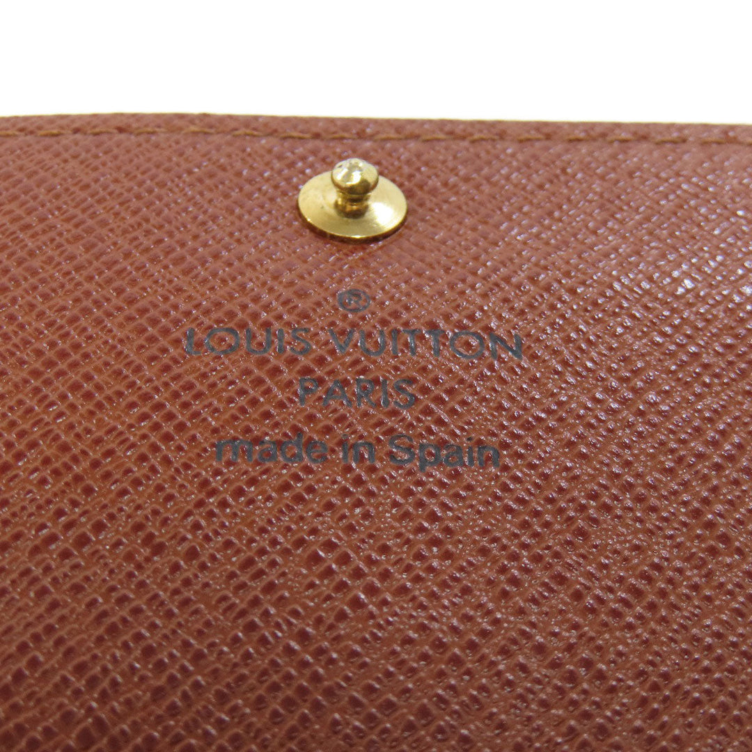 LOUIS VUITTON Bifold Wallet M61735 Monogram canvas Brown Portonet Zip Women Used Authentic