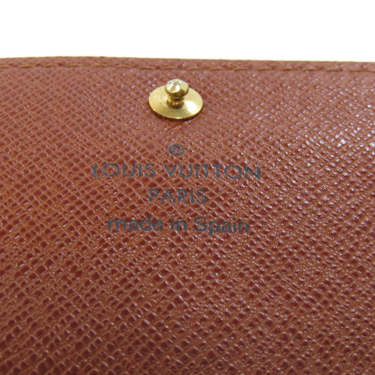 LOUIS VUITTON Bifold Wallet M61735 Monogram canvas Brown Portonet Zip Women Used Authentic