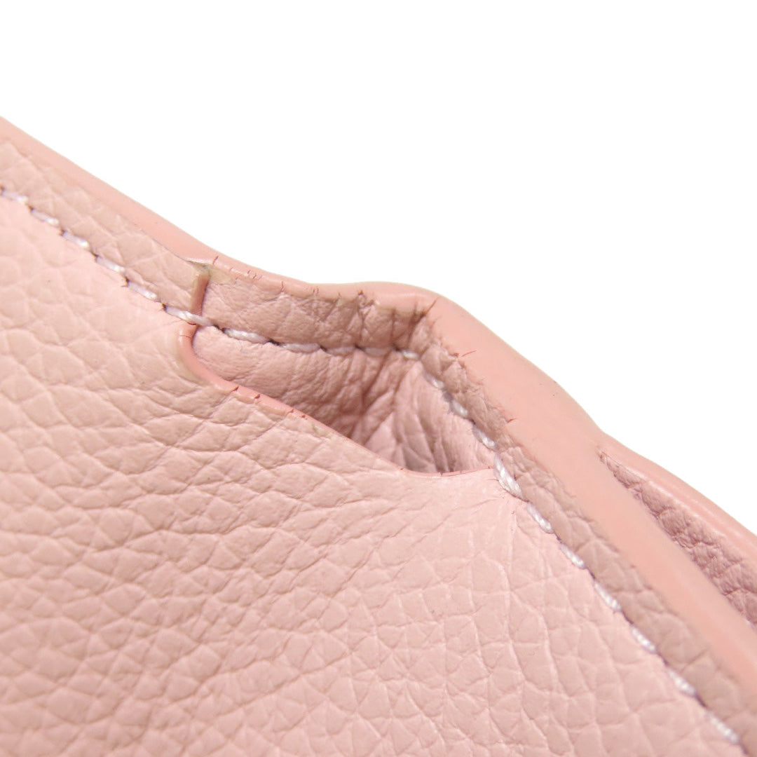 LOUIS VUITTON Bifold Wallet M67859 Taurillon Clemence Leather pink Portefeuille Rockmini Women Used Authentic