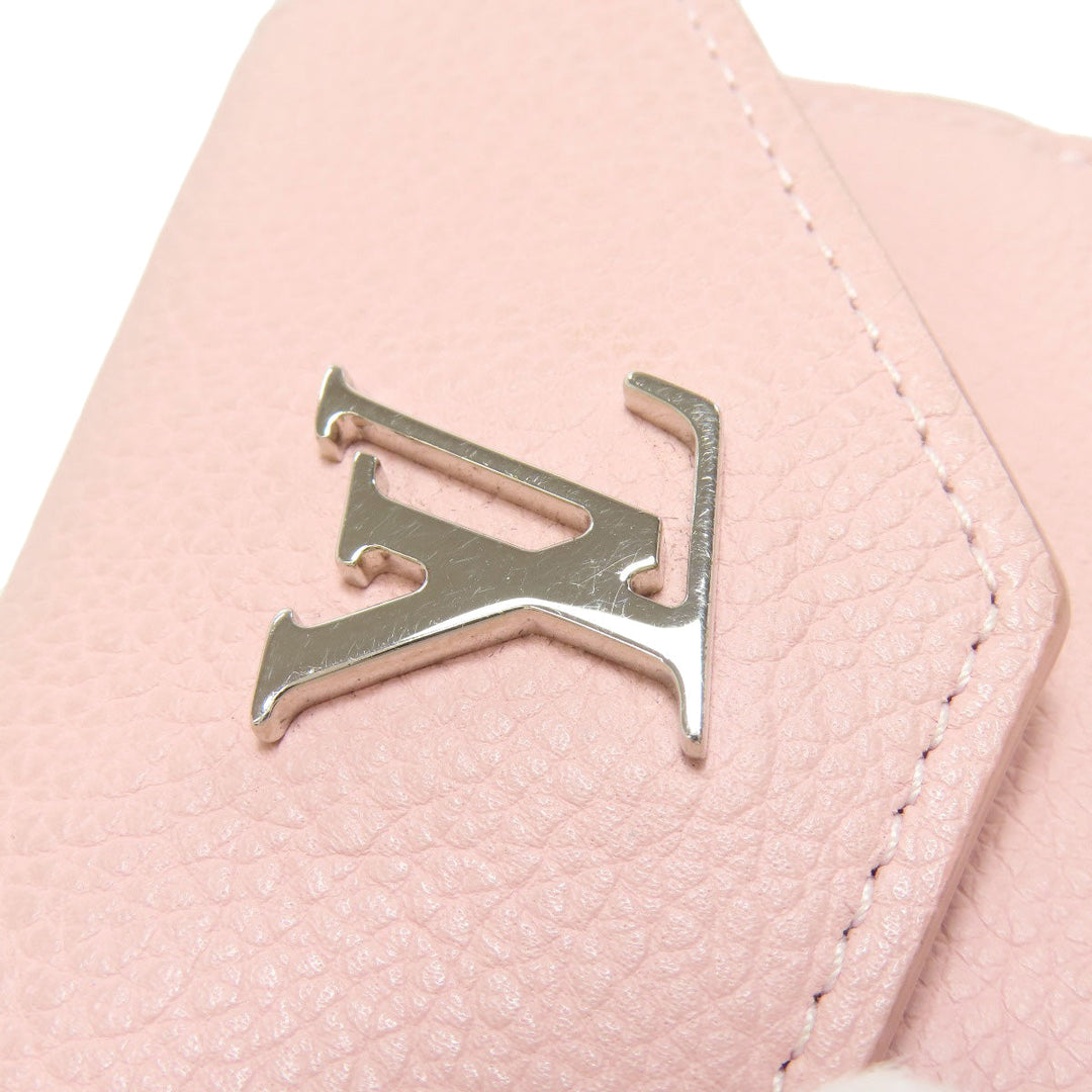 LOUIS VUITTON Bifold Wallet M67859 Taurillon Clemence Leather pink Portefeuille Rockmini Women Used Authentic