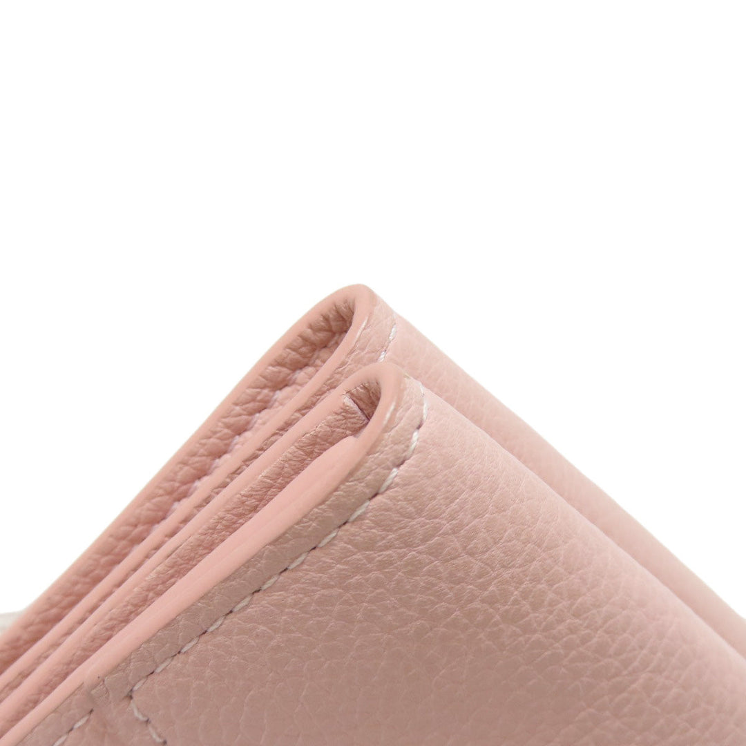 LOUIS VUITTON Bifold Wallet M67859 Taurillon Clemence Leather pink Portefeuille Rockmini Women Used Authentic