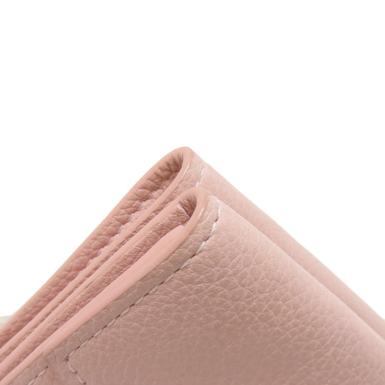 LOUIS VUITTON Bifold Wallet M67859 Taurillon Clemence Leather pink Portefeuille Rockmini Women Used Authentic