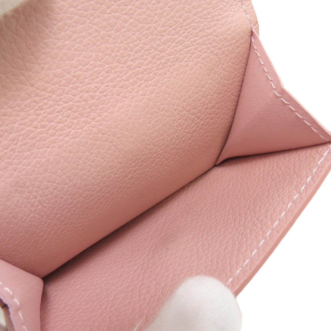 LOUIS VUITTON Bifold Wallet M67859 Taurillon Clemence Leather pink Portefeuille Rockmini Women Used Authentic