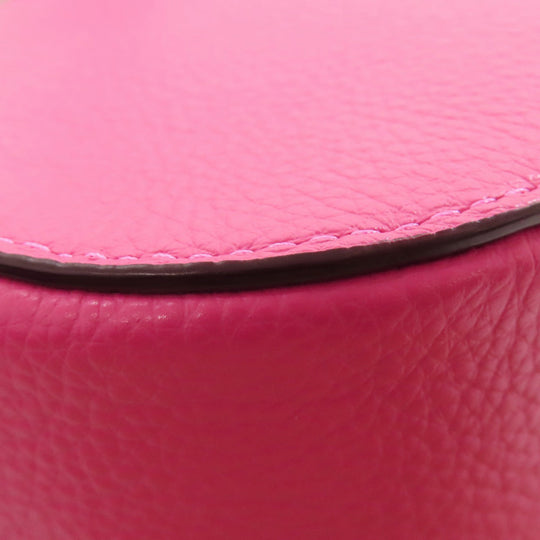 COACH Shoulder Bag C3241 leather pink Horse and Carriage Saddle Women Used Authentic