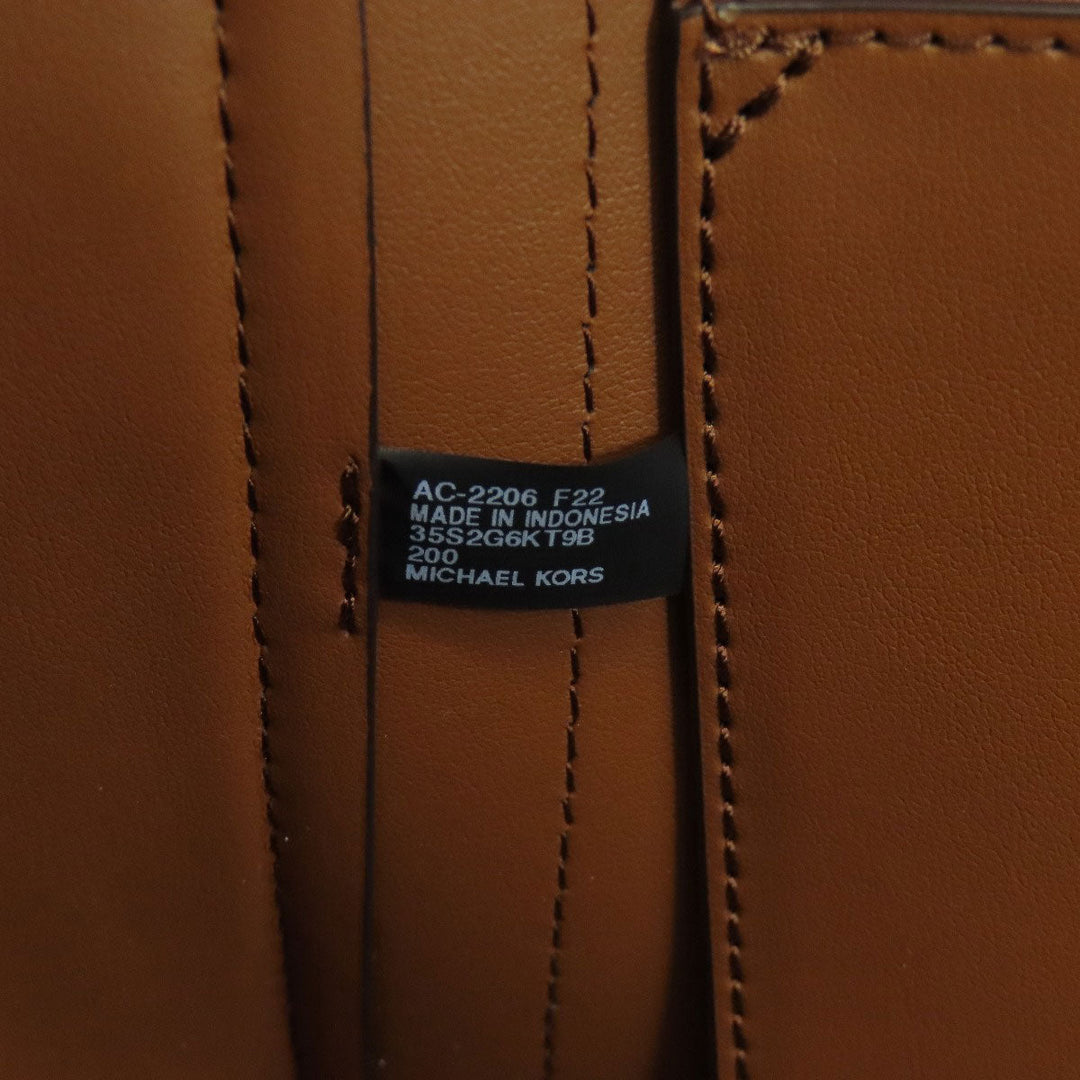 MICHAEL KORS Tote Bag PVC Brown MK Signature 2WAY Women Used Authentic
