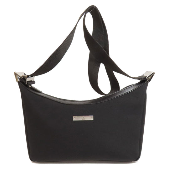 GUCCI Shoulder Bag 35098 canvas black logo Women Used Authentic