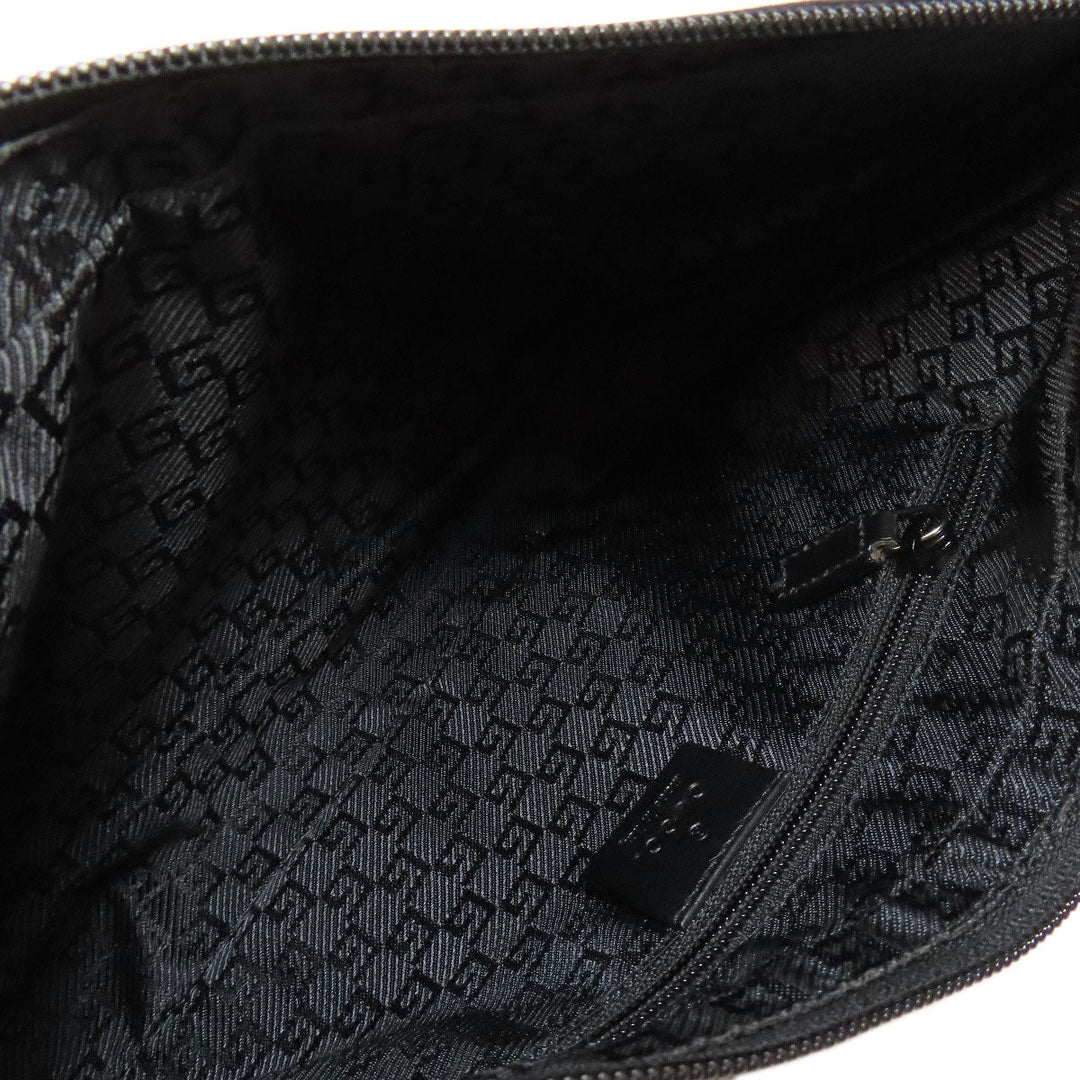 GUCCI Shoulder Bag 35098 canvas black logo Women Used Authentic