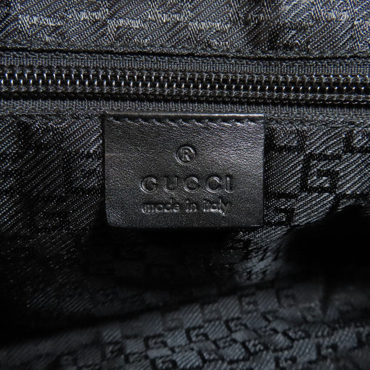 GUCCI Shoulder Bag 35098 canvas black logo Women Used Authentic