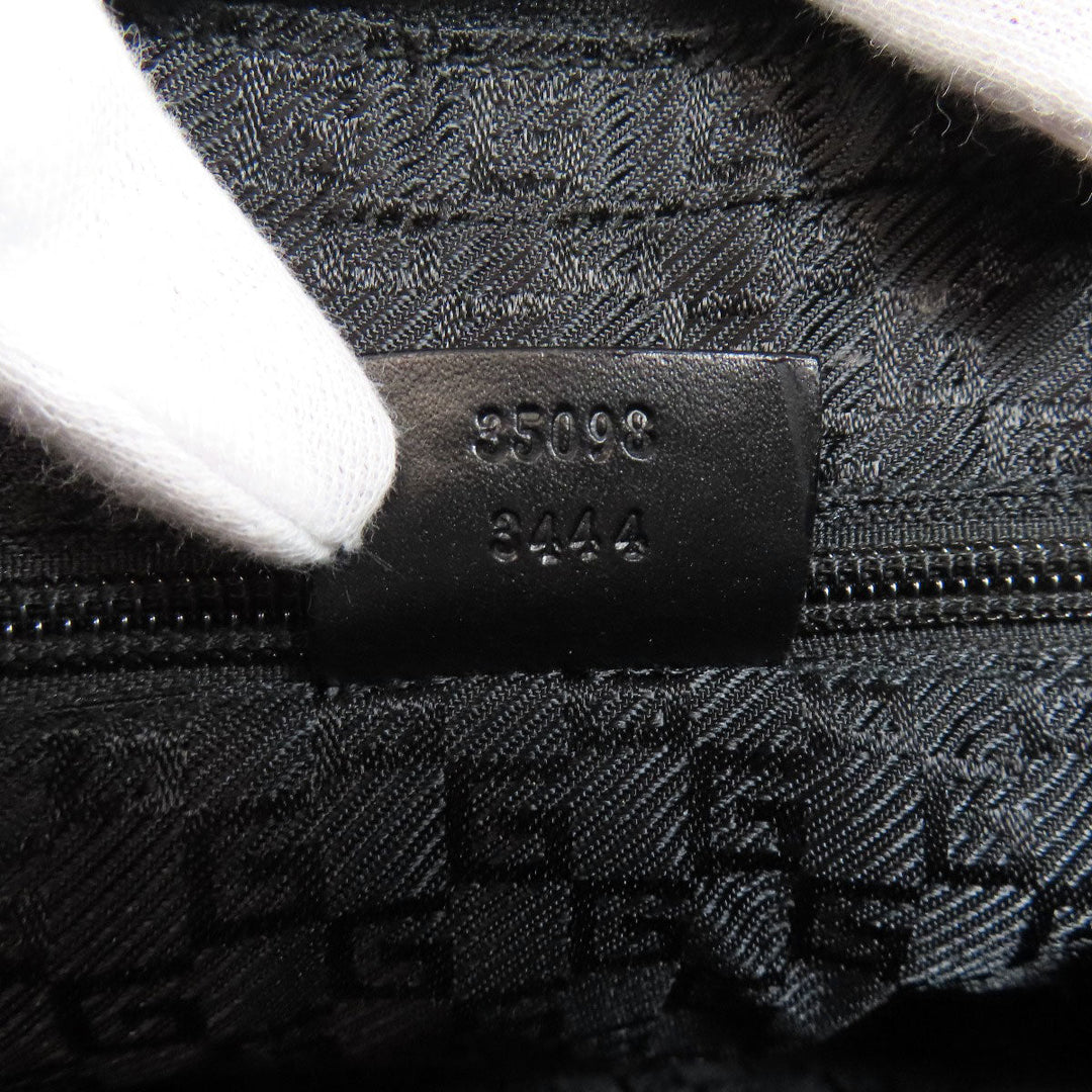 GUCCI Shoulder Bag 35098 canvas black logo Women Used Authentic