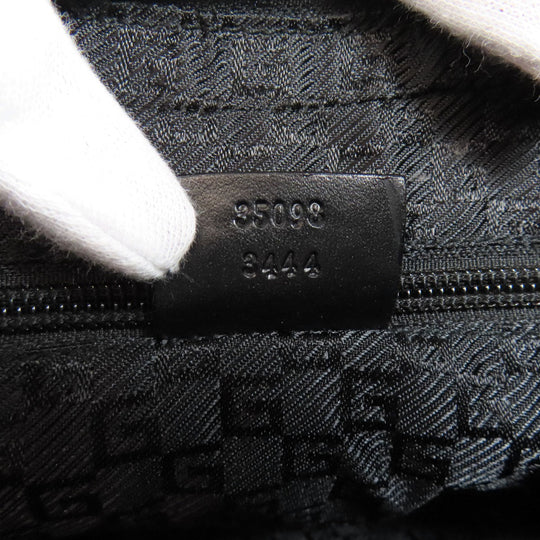 GUCCI Shoulder Bag 35098 canvas black logo Women Used Authentic