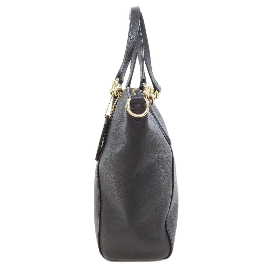 COACH Handbag F28993 leather black Kelsey 2WAY Women Used Authentic