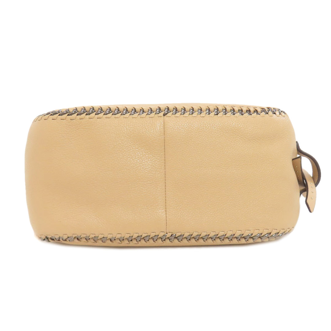 COACH Tote Bag 34398 leather beige Tatum Whiplash Women Used Authentic