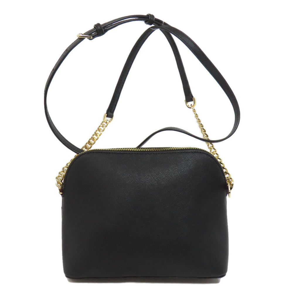 MICHAEL KORS Shoulder Bag leather black logo Women Used Authentic