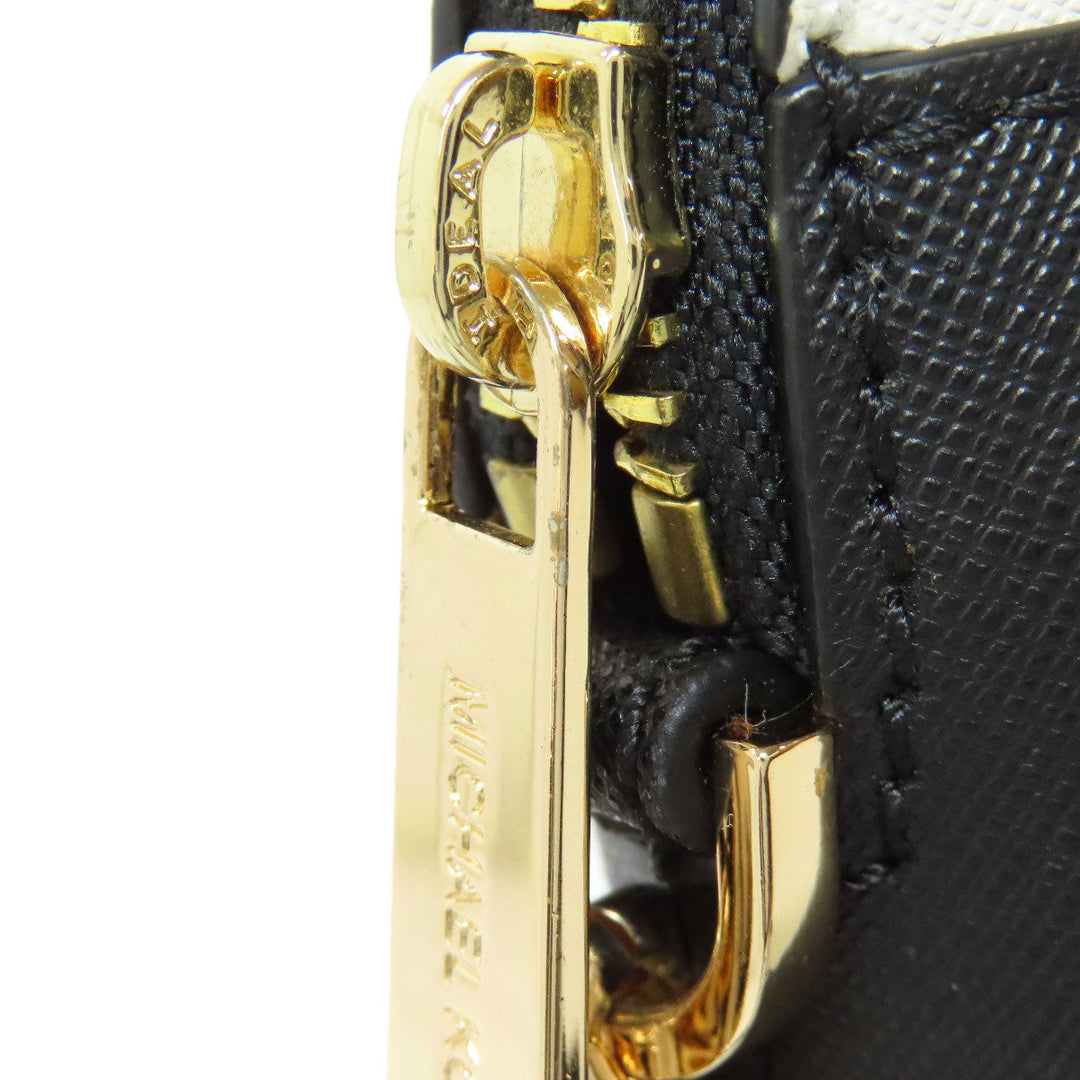MICHAEL KORS Shoulder Bag leather black logo Women Used Authentic