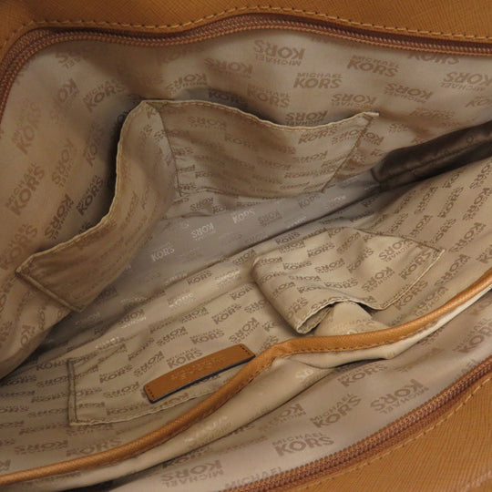 MICHAEL KORS Tote Bag PVC Brown MK signature Women Used Authentic