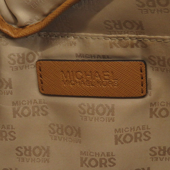 MICHAEL KORS Tote Bag PVC Brown MK signature Women Used Authentic