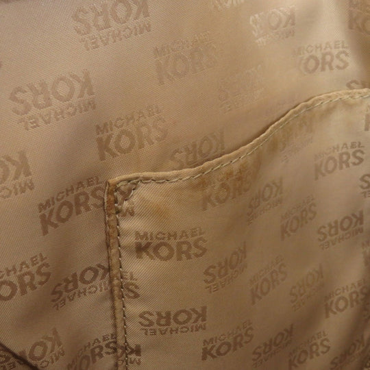 MICHAEL KORS Tote Bag PVC Brown MK signature Women Used Authentic