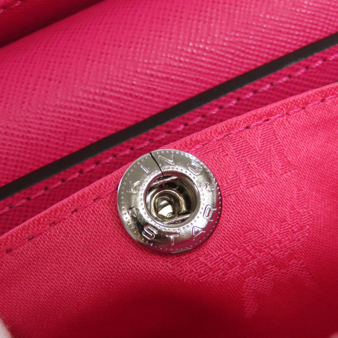 MCM Tote Bag leather pink logo 2WAY Women Used Authentic