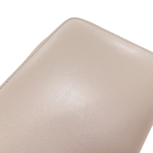 Paul Smith Long Wallet Purse leather gray Zip Around Women Used Authentic