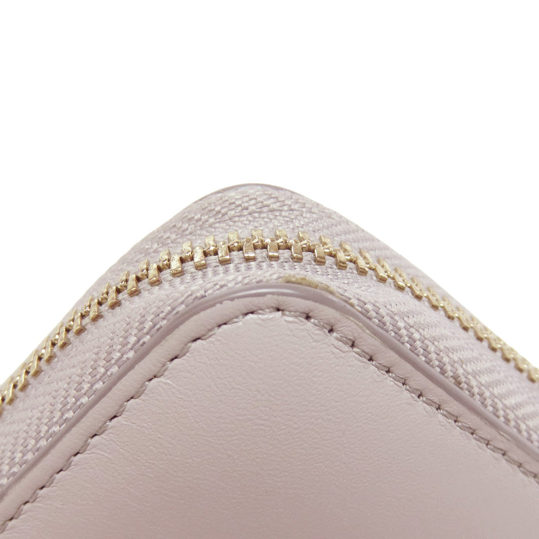 Paul Smith Long Wallet Purse leather gray Zip Around Women Used Authentic