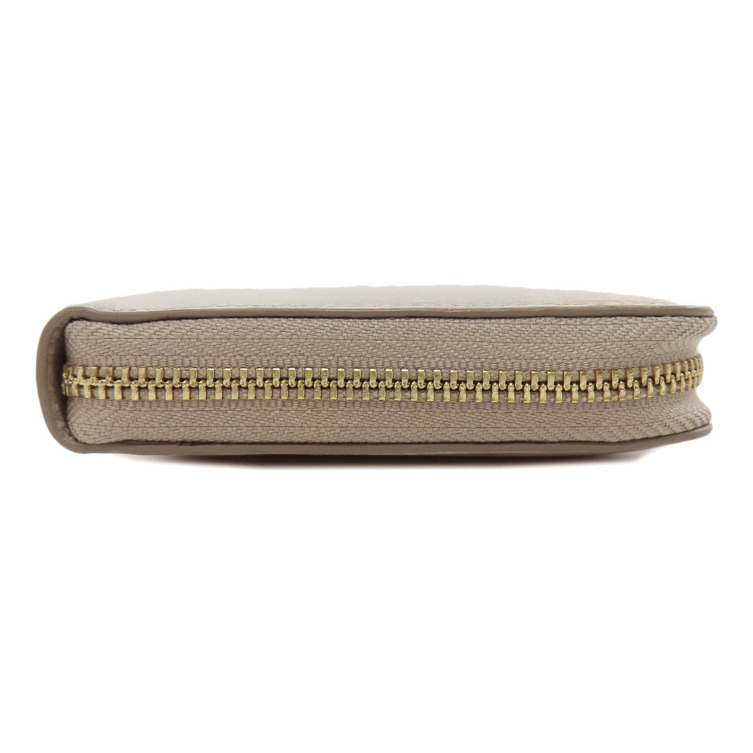 Paul Smith Long Wallet Purse leather gray Zip Around Women Used Authentic