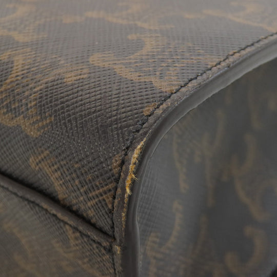 CELINE Tote Bag PVC Brown Vertical Hippo Triomphe