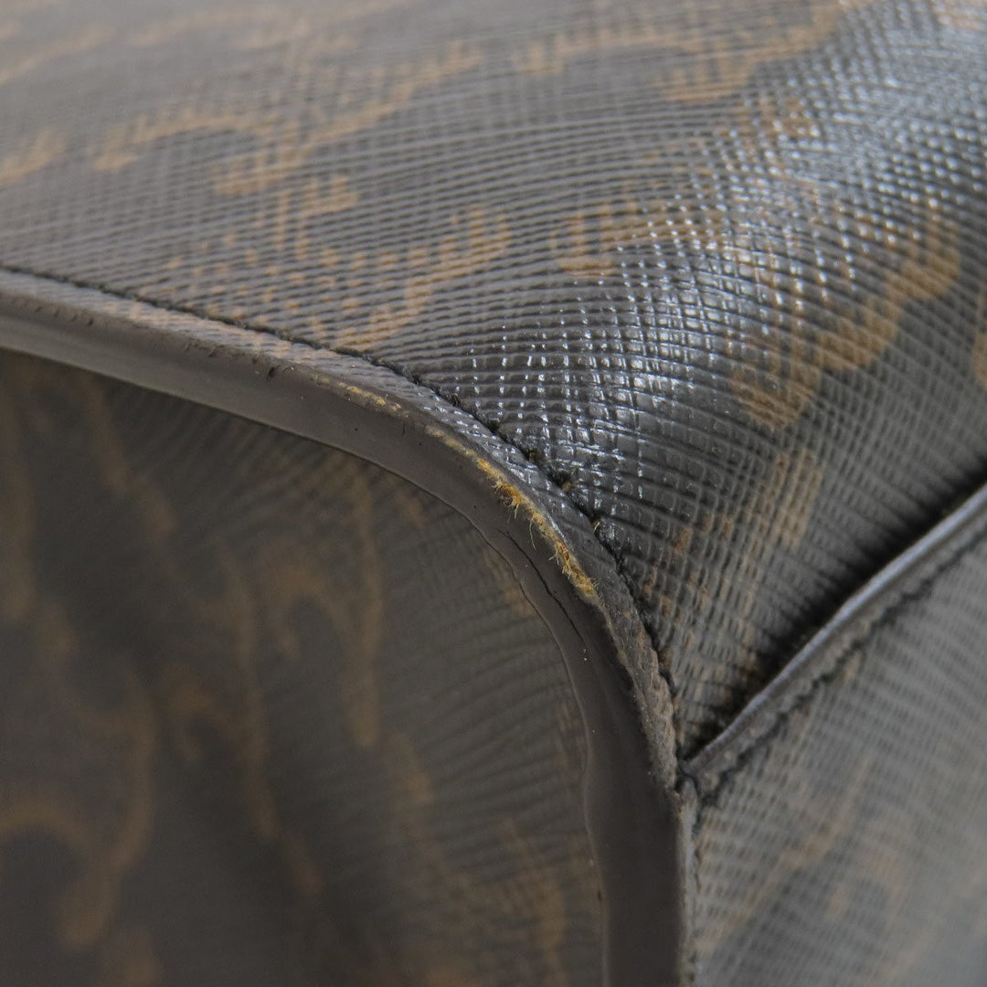 CELINE Tote Bag PVC Brown Vertical Hippo Triomphe