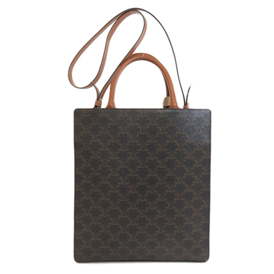 CELINE Tote Bag PVC Brown Vertical Hippo Triomphe