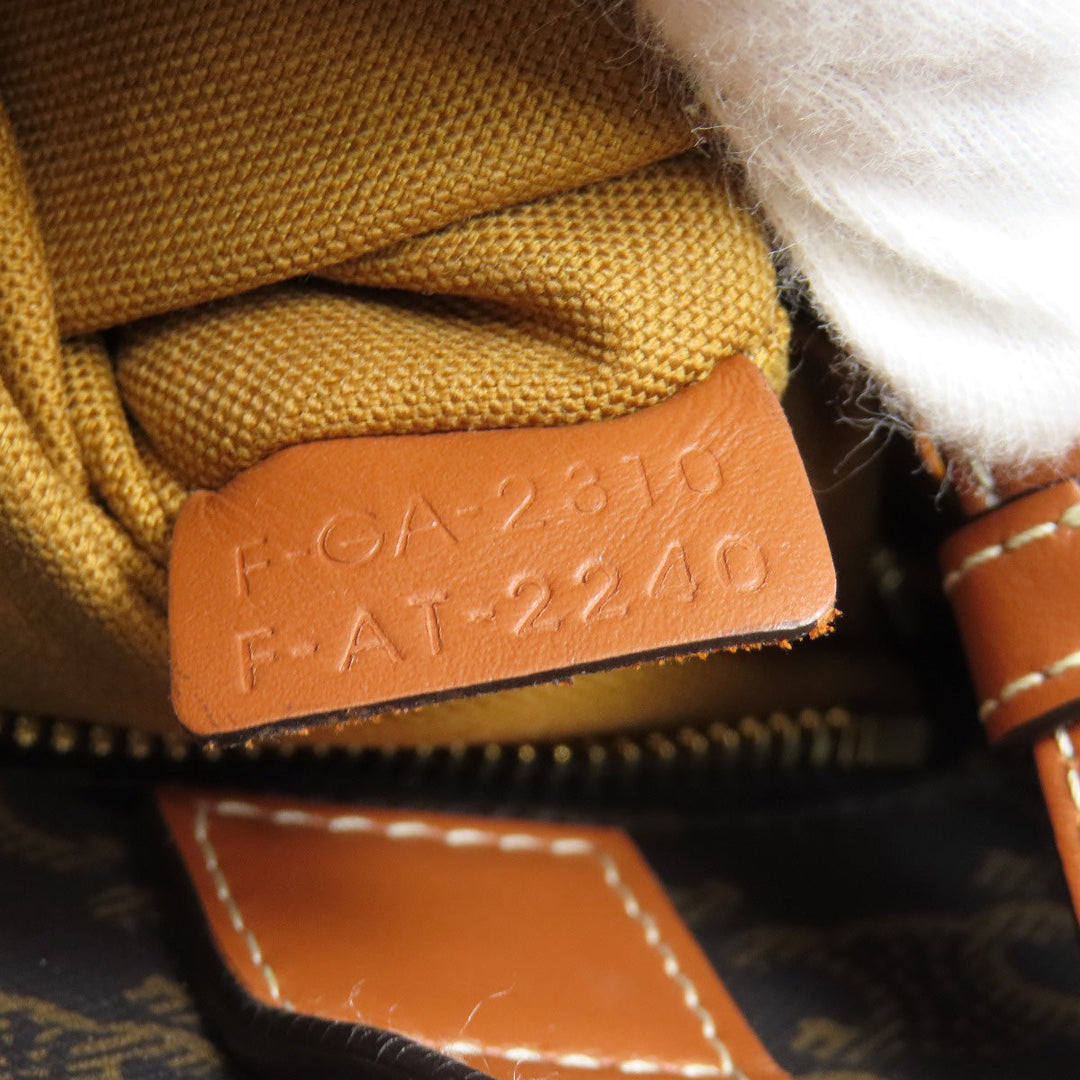 CELINE Tote Bag PVC Brown Vertical Hippo Triomphe