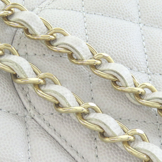 CHANEL Handbag Grained Calfskin Skin gray Coco Handle 2WAY Gold Metal