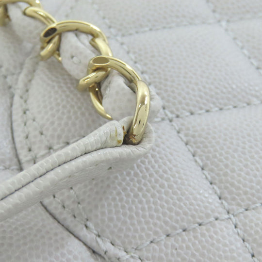 CHANEL Handbag Grained Calfskin Skin gray Coco Handle 2WAY Gold Metal