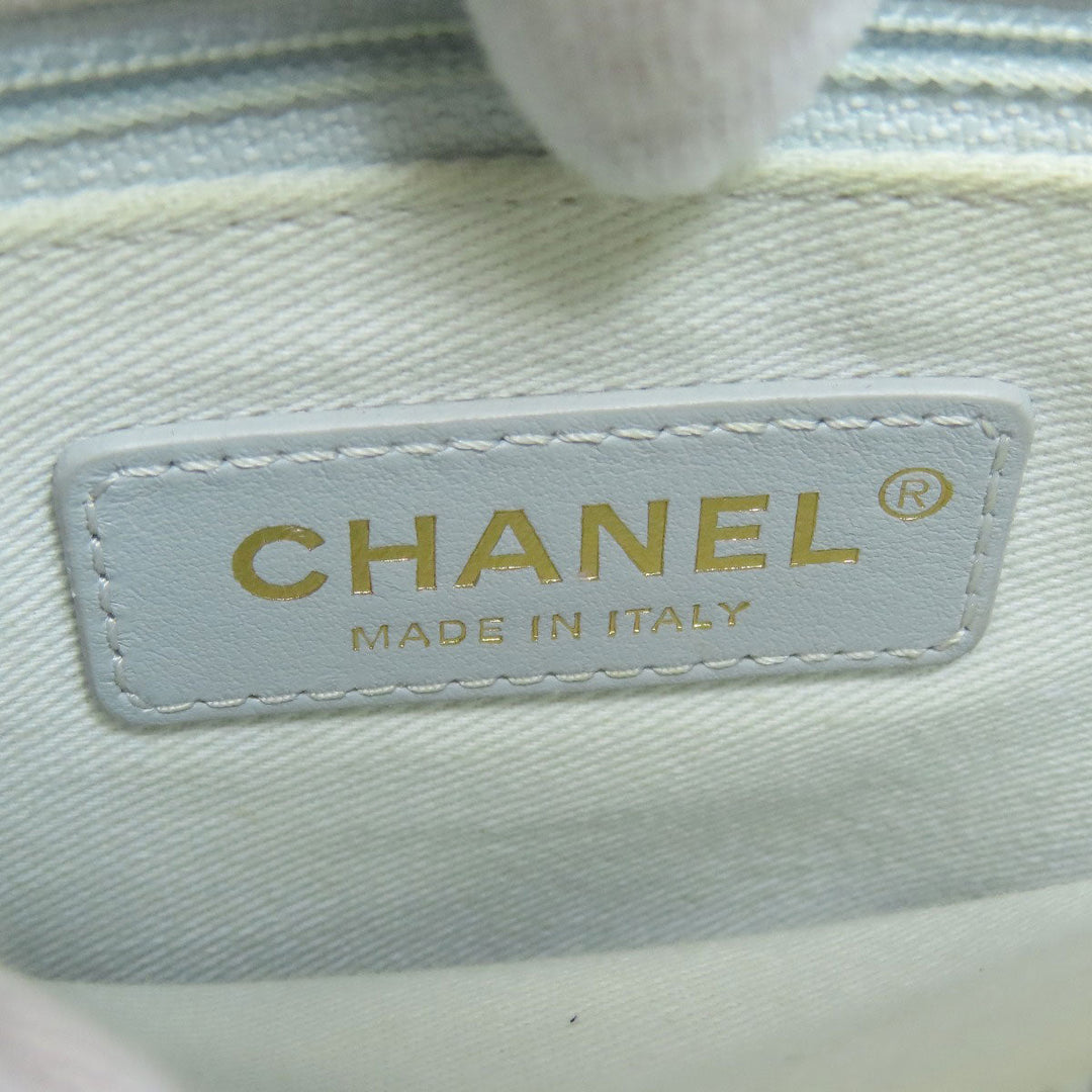 CHANEL Handbag Grained Calfskin Skin gray Coco Handle 2WAY Gold Metal