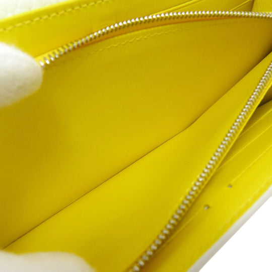 LOUIS VUITTON Long Wallet Purse M81890 Taurillon Clemence Leather white Portefeuille Capucines collaboration with Yayoi Kusama Women Used Authentic