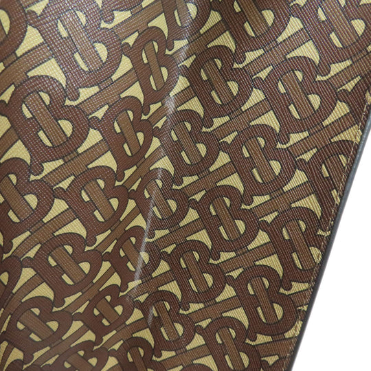 BURBERRY Tote Bag PVC Brown TB monogram Women Used Authentic