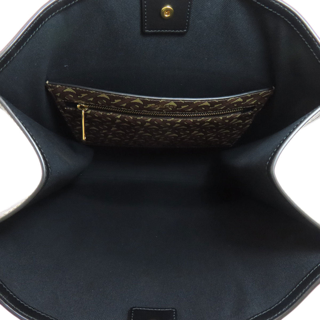 BURBERRY Tote Bag PVC Brown TB monogram Women Used Authentic