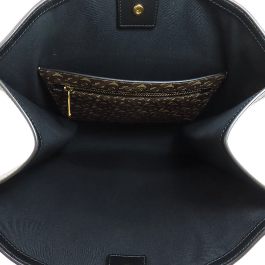 BURBERRY Tote Bag PVC Brown TB monogram Women Used Authentic