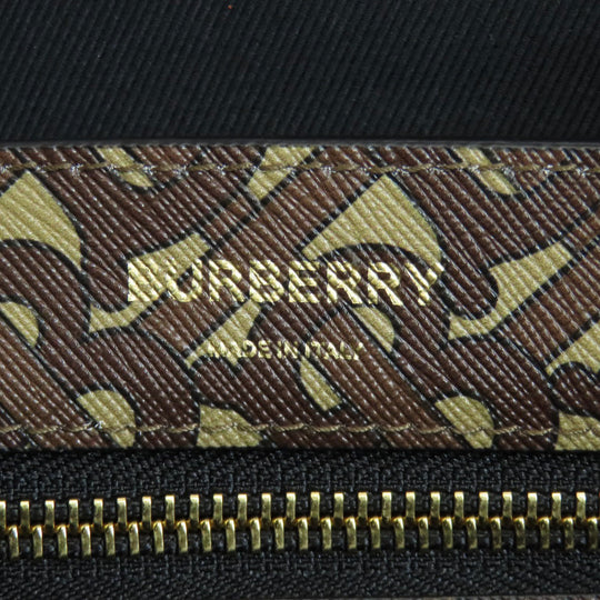 BURBERRY Tote Bag PVC Brown TB monogram Women Used Authentic